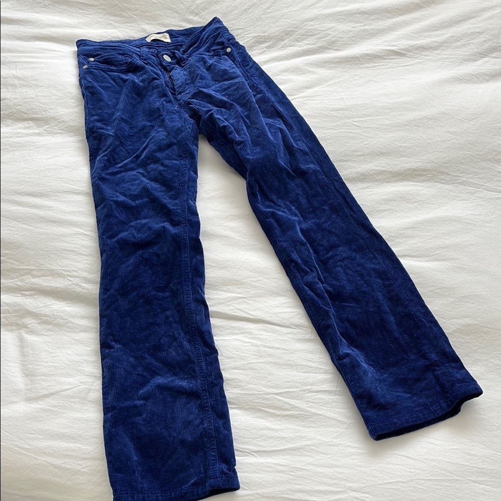 Pilcro Blue Boot Cut Corduroy Pants
